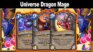 My Universe Of Big Dragons Mage Deck Is FUN amp Interactive Throne of the Tides MiniSet  Hearthstone [upl. by Fagen102]