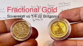 Gold Sovereign vs 14 oz Britannia  physical fractional bullion coins to stackbuy Royal Mint 4k HD [upl. by Aihsem]