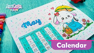 DIY  MAY Calendar  Bullet journal decoration organization ideas [upl. by Adnilam709]