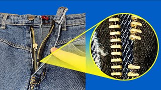 Fix Your Broken Jeans Zipper in 2 Minutes [upl. by Einnoj906]