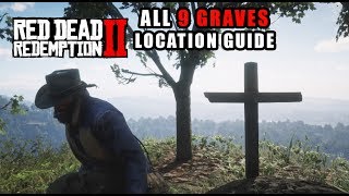 Red Dead Redemption 2  All Graves Location Guide  9 Grave Locations for 100 Completion [upl. by Ailyn24]