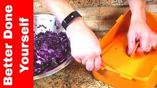 Seaweed and Red Cabbage Fermented in a Korean Compression Box [upl. by Garlaand]