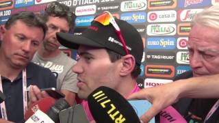 Tom Dumoulin  postrace interview  Stage 16  Tour of Italy  Giro dItalia 2017 [upl. by So]