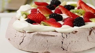 Chocolate Pavlova Recipe Demonstration  Joyofbakingcom [upl. by Adnana]