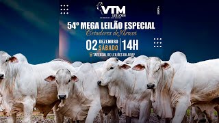 54º MEGA LEILÃO ESPECIAL CRIADORES DE ARAXÁ  VTM E CONVIDADOS [upl. by Monia]