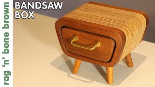 Bandsaw Box  Mid Century Modern Keepsake Box [upl. by Nekciv393]