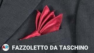 Piegare un fazzoletto da taschino  Piega a pavone [upl. by Lucier]