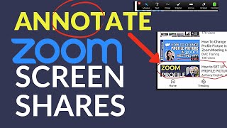 Annotate on Zoom Screen Shares Zoom Tutorial for Beginners [upl. by Ji]