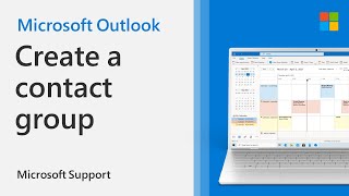 How to create a contact group in Outlook  Microsoft [upl. by Peggir]