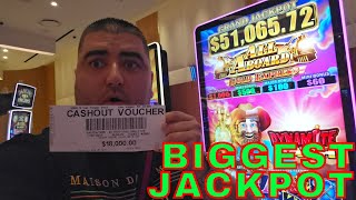 My BIGGEST JACKPOT Ever On All Aboard Slot Machine [upl. by Eanat]