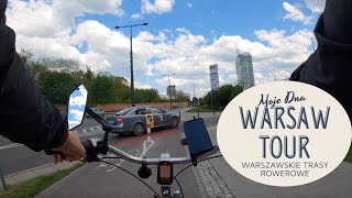 4K TRASY ROWEROWE WARSZAWA Rondo Daszyńskiego Rondo Radosława WARSAW TOUR ROWEREM PO WARSZAWIE [upl. by Richards279]