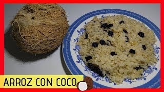 como hacer arroz de coco con uvas pasasarroz de coco colombianolas recetas de adela [upl. by Goulet32]