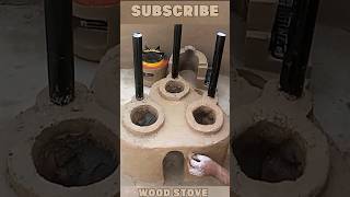 EcoFriendly and SelfReliant Build a Smokeless 3in1 Wood Stove with Clay and Bricks [upl. by Aratihc]