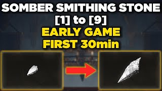 Early amp Fast Somber Smithing Stone 1 to 9 Location Guide Elden Ring Academy [upl. by Aronoh]