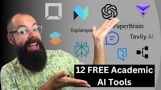 2024 Twelve Best FREE AI tools for Academic Research and Researchers [upl. by Ateekal418]