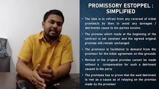 Promissory Estoppel  Anuradha Chandrawansha [upl. by Eneladgam]