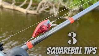 3 Squarebill Crankbait Tips To Increase Bites And Improve Hookups [upl. by Ennirak]