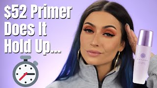 NEW TATCHA THE LIQUID SILK CANVAS PRIMER  REVIEW amp WEAR TEST [upl. by Aicala]