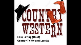 Easy Loving Duet Conway Twitty and Loretta Lynn KARAOKE [upl. by Otcefrep204]