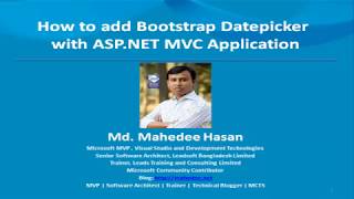 How to add Bootstrap Datepicker in ASPNET MVC Application [upl. by Nats754]