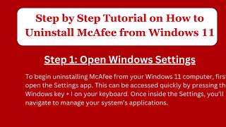 How to Uninstall McAfee on Windows 11  Uninstall McAfee [upl. by Essila404]