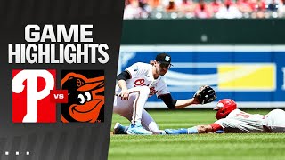 Phillies vs Orioles Game Highlights 61624  MLB Highlights [upl. by Yduj449]