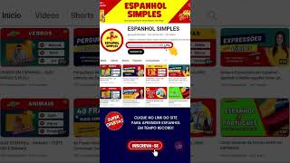 FALE ESPANHOL EM TEMPO RECORD  Clique no Link do Canal espanholsimples espanhol espanholbasico [upl. by Alcot531]