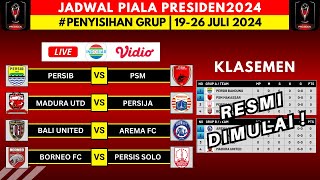 Jadwal Piala Presiden 2024  Persib vs PSM  Persija vs Madura United  Piala Presiden 2024 [upl. by Dylan]