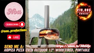 Aidpiza Pizza Oven Outdoor 12quot Wood Fired Pizza Ovens Pellet Pizza Stove for Outside Portable [upl. by Anaitsirk257]