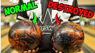 Destroying a Bowling Ball with a POWER TOOL Is a BAD IDEA [upl. by Ehc]