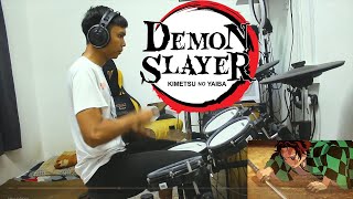 Kimetsu no Yaiba Season 1 Demon Slayer Opening LISA  Gurenge Drum Cover [upl. by Nivets]