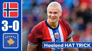 Norway vs Kosovo highlights 30 Erling Haaland hat trick goals [upl. by Airtal920]