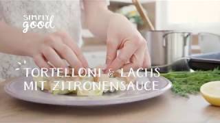 Tortelloni Ricotta Spinat amp Lachs mit Zitronensauce [upl. by Sabba409]