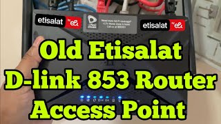 How to use etisalat dlink 853 router as a access point [upl. by Pennie]