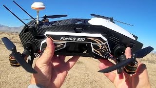 Walkera Furious 320 Dragster Drone Flight Test Review [upl. by Leamaj284]