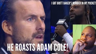 AEW Dynamite Swerve Strickland and Samoa Joe Promo Reaction Adam Cole Interrupts [upl. by Kere]