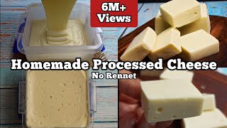 How to Make Processed Cheese at Home  Homemade Cheese Recipe  No Rennet [upl. by Niroc]