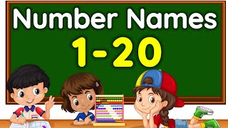 Number names  Number Names 1 20  Number spelling  Learn Numbers  Numbers 1 to 20  numbername [upl. by Einal]