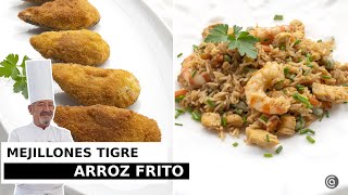 MEJILLONES TIGRE PICANTES  ARROZ FRITO  Cocina Abierta de Karlos Arguiñano [upl. by Esiuqcaj]