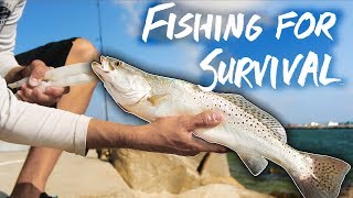 SURVIVAL FISHING one week eating ONLY the fish I catch [upl. by Tarabar]