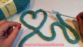 Cómo hacer un Cordón redondo a Crochet Crochet an icord [upl. by Tansy]