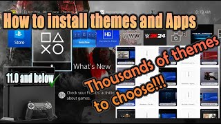 How to install themes and applications on PS4 jailbreak 110 and below [upl. by Aonian]