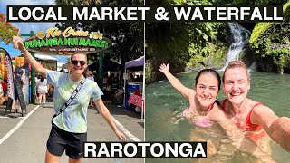 Rarotonga Cook Islands Local Market and stunning Waterfall [upl. by Jerrilee]