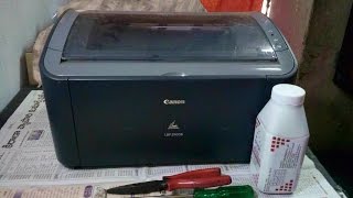 How to refill toner cartridge canon lbp 2900 [upl. by Yrac]