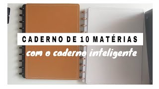 Organizando um caderno de 10 matérias com o caderno inteligente [upl. by Odracir]