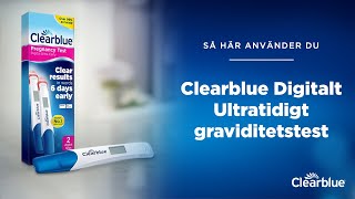 Användning Clearblue Digitalt Ultratidigt Graviditetstest endast Sverige [upl. by Ainod200]