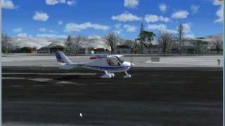 Flight Design CTSW LSA lightsport airplane with Microsoft Flight Simulator X Aircraft program FSX [upl. by Peper]