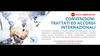 Applicazione Convenzioni Internazionali  Video Tutorial [upl. by Oiluarb]