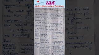 IAS Modern History Mains Questions In Hindi  English rkmstudygroup [upl. by Kirshbaum]