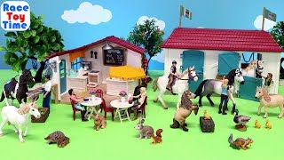 Spring Setting UpDecorating My Schleich Stable [upl. by Nyrhtac]